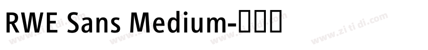 RWE Sans Medium字体转换 RWE Sans Medium字体转换